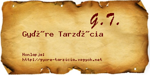 Györe Tarzícia névjegykártya